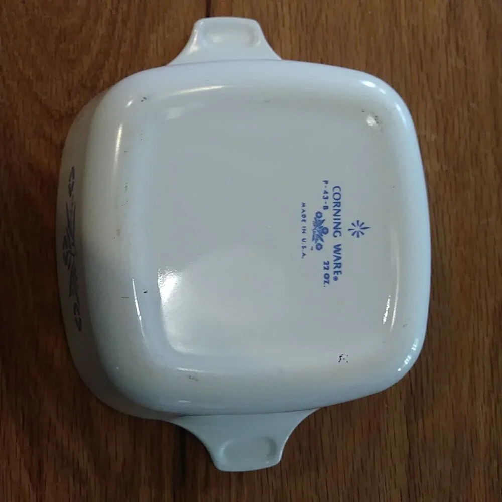 Set of 2 Corning Ware Blue Cornflower 2 3/4 cup casserole dish
